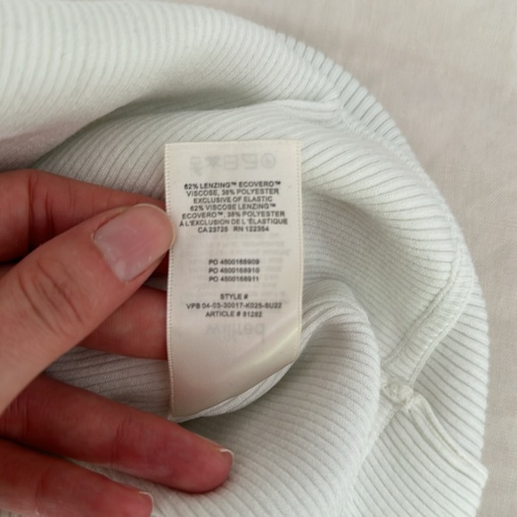 Wilfred Wrap Ribbed Crop Top in White - Picture 4 of 4